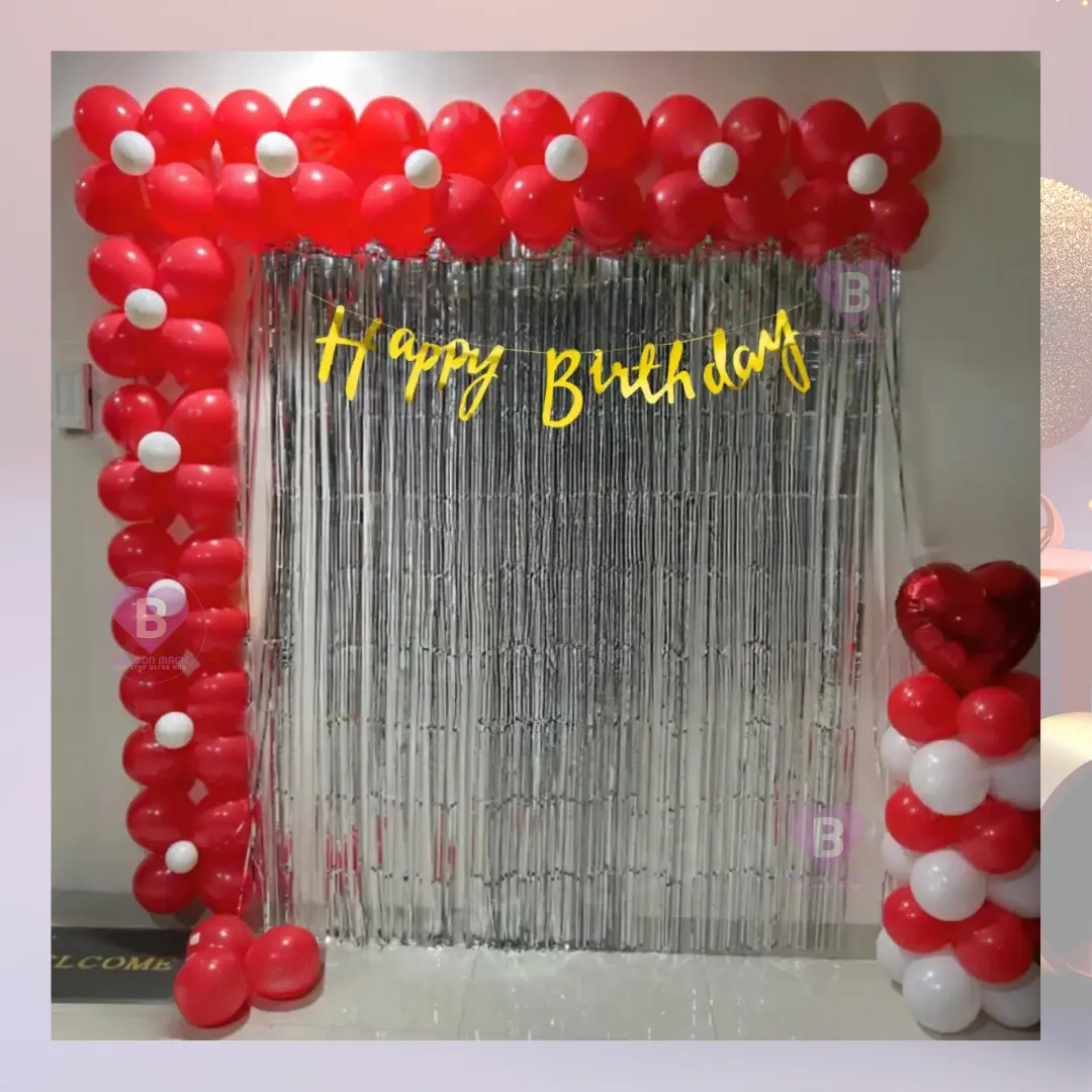 Balloon Flower based Half Arch decoration for Birthday