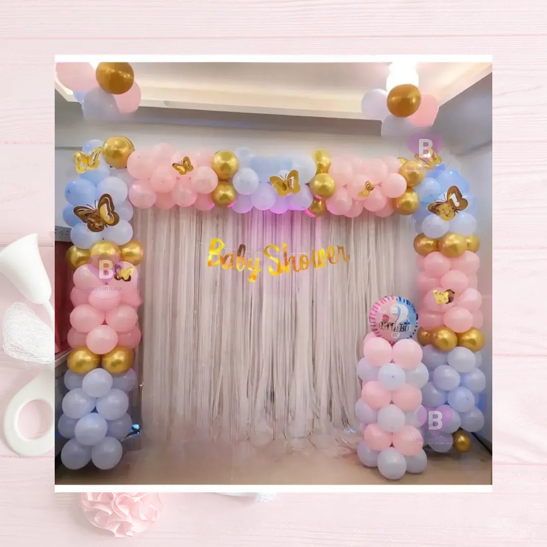 Mesmerising Pink and Blue Baby Shower square Decor