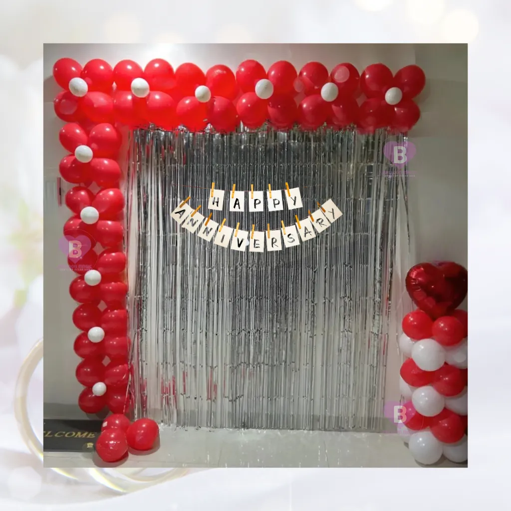 Balloon Flower based Half Arch decoration for Anniversary