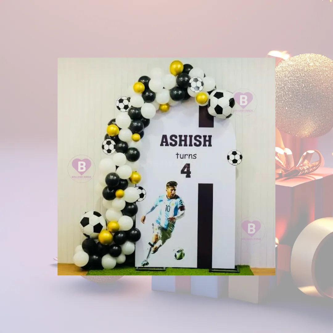 Football-themed Messi-inspired birthday decor