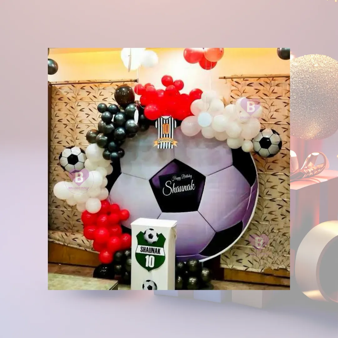 Football-themed birthday decor