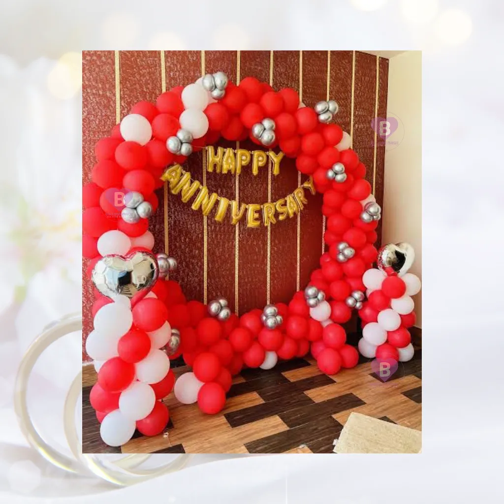 Red and White Anniversary Romantic Decor